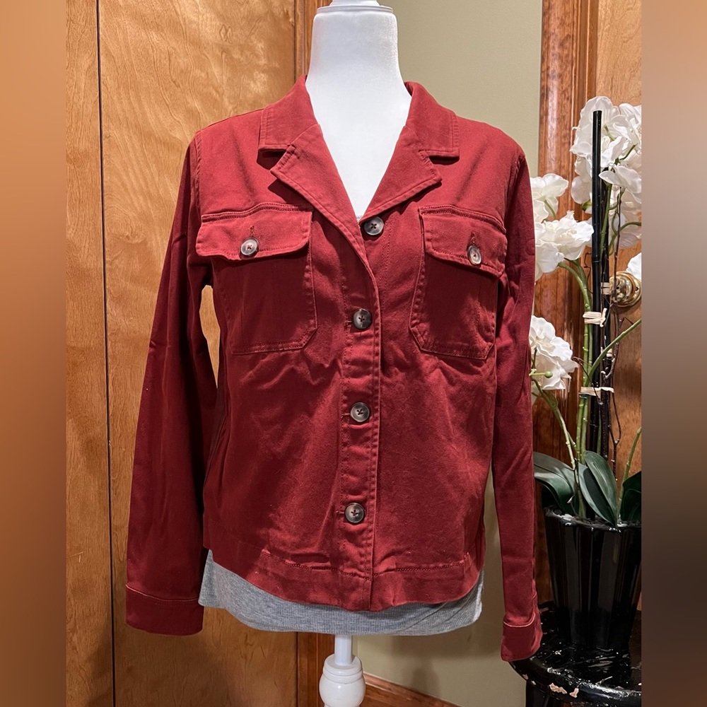Sanctuary Women’s Trucker Jacket - Size Small - Maroon Red